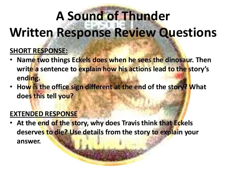 A sound of thunder questions and answers pdf